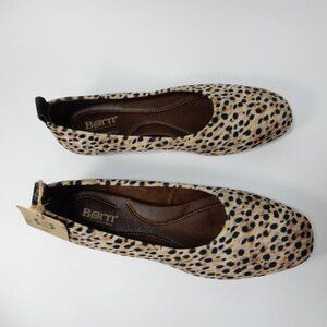BORN Khele Flats Slip On Shoes Size 9 Cheetah Animal Print Comfort NEW